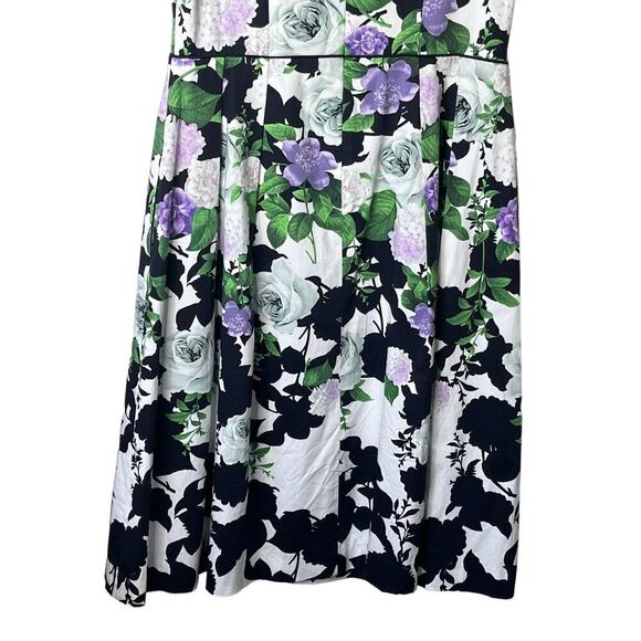 Talbots x Oprah Magazine Dress 6 Hydrangea Fit & Flare Surplice Pockets Floral - Picture 9 of 11